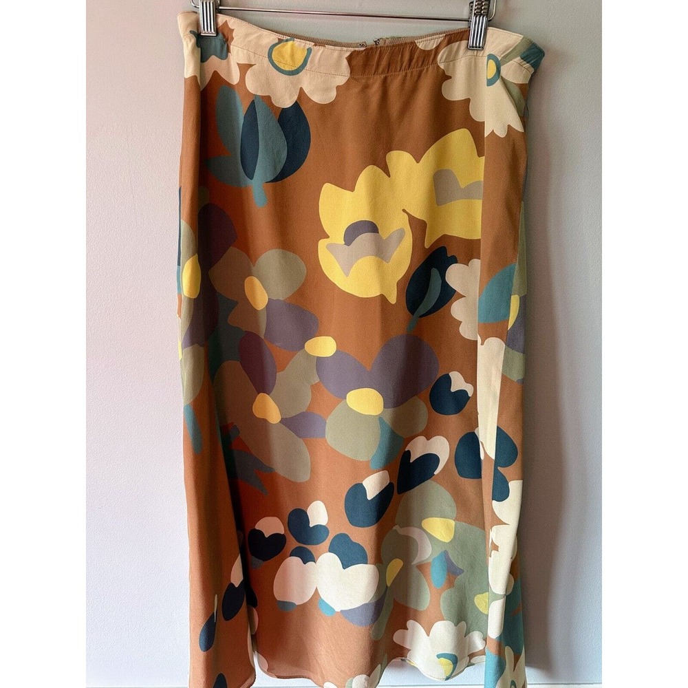 Y2K Style Aspesi Abstract Floral Midi Skirt Size 44